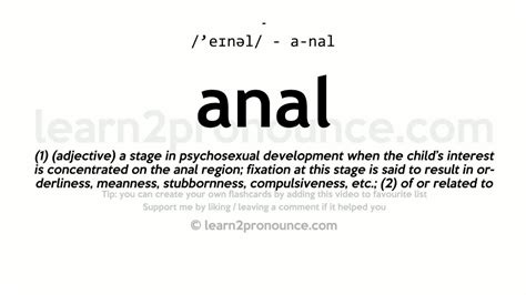 spell anal|ANAL Definition & Meaning .